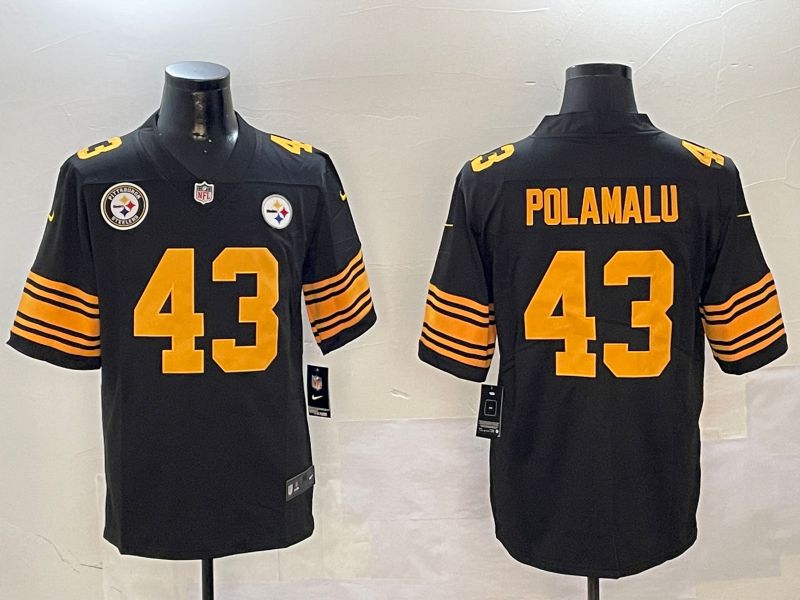 Men Pittsburgh Steelers #43 Polamalu Black 2024 Nike Limited NFL Jersey style 01021->pittsburgh steelers->NFL Jersey